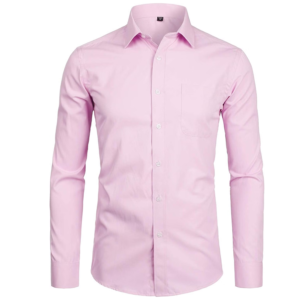 Azaxer light Pink Full Sleeve Collar Shirt – Official Casual Party Wear