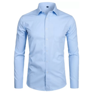 Azaxer Sky Blue Full Sleeve Collar Shirt – Official Casual Party Wear