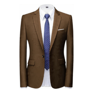 Azaxer Luxury Brown Full Sleeve Collar Coat – Official Casual Party Wear